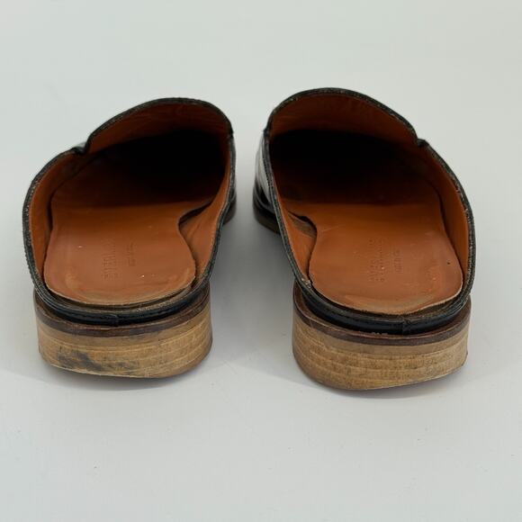 Everlane Womens Mules Size 9 Black Leather Loafers Slip On Italy Minimal Chic - Picture 5 of 9